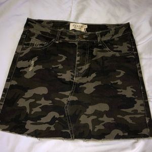 Denim camo skirt